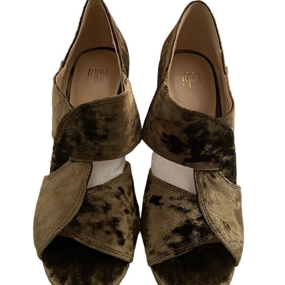 New in box - Cabi Interlock Block crushed velvet heel size 7 - Picture 4 of 8